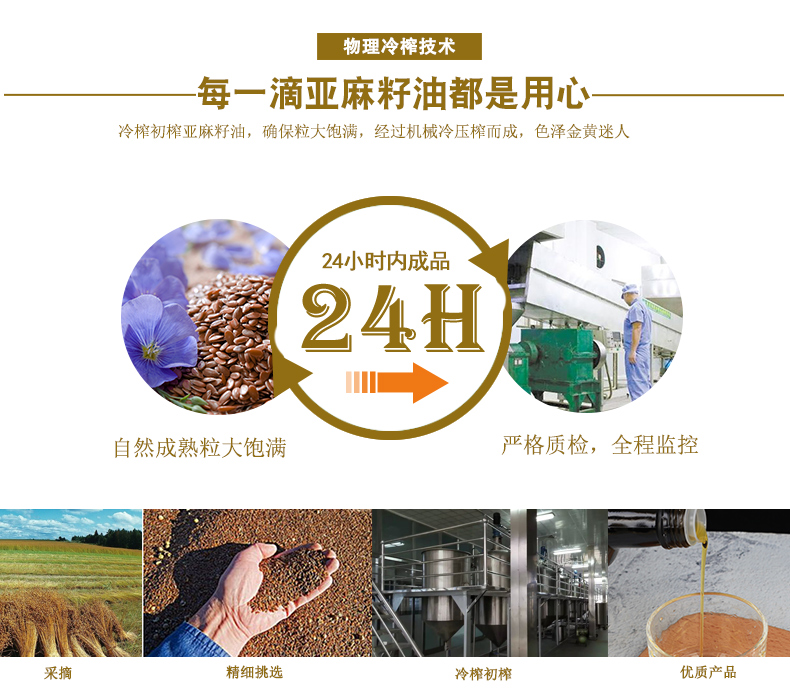 黄金树亚麻籽油500*2礼盒