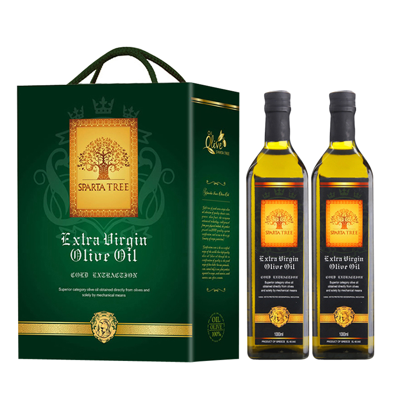 黄金树原装进口特级初榨橄榄油1L*2礼盒