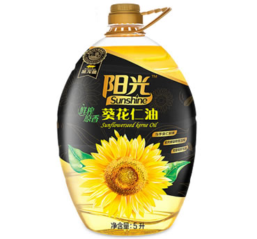 金龙鱼阳光鲜榨原香葵花仁油5L
